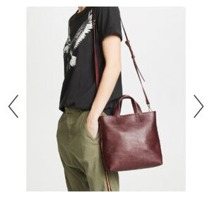 Madewell Small Zip Top Transport Tote in Dark Carbenet